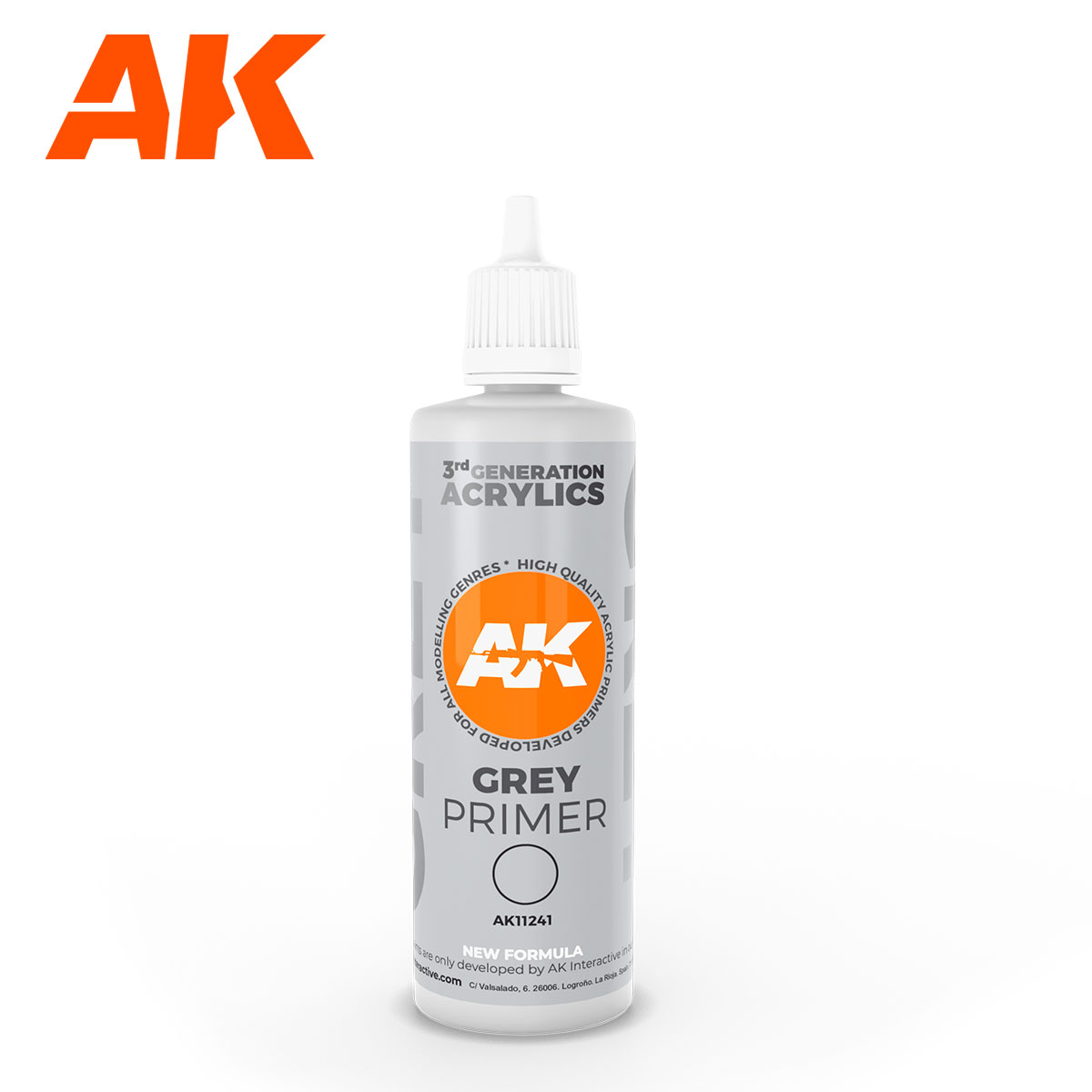 AK Interactive: Grey Primer 100ml