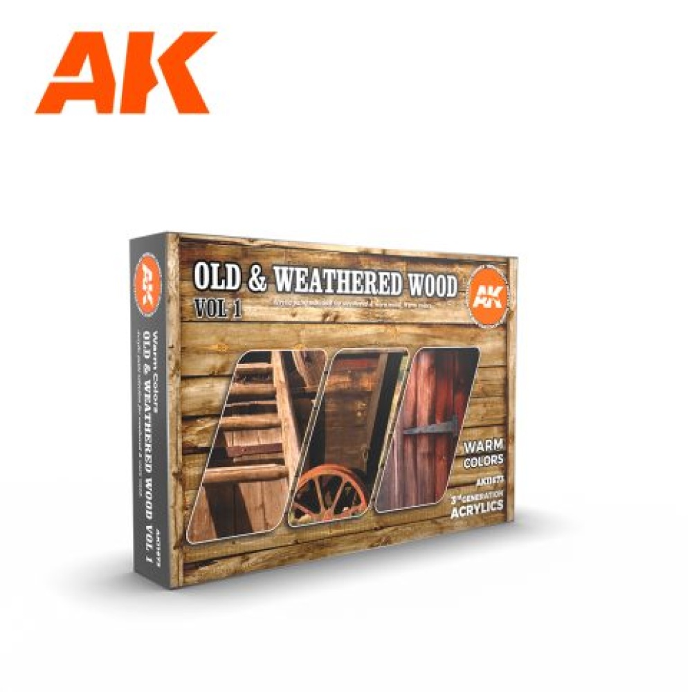 AK Interactive: Old And Weathered Wood Vol. 1