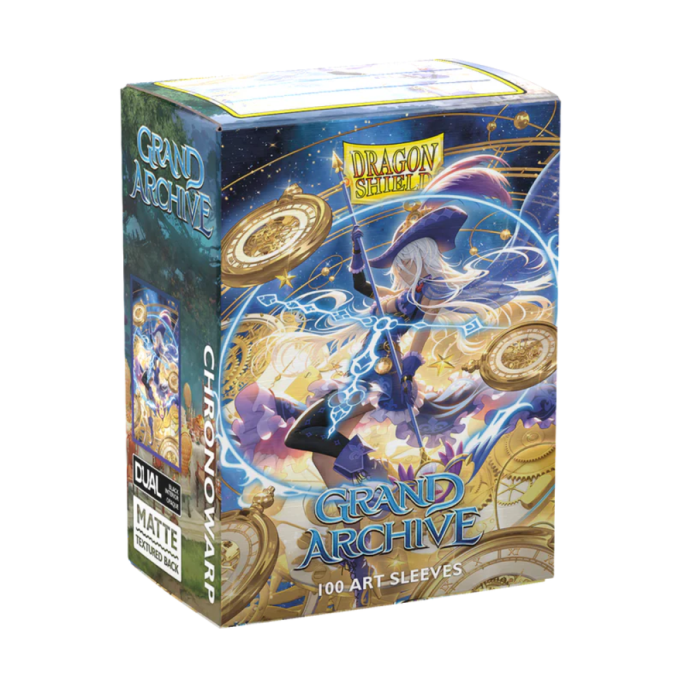 Dragon Shield Sleeves: Standard DUAL-Matte 'Grand Archive Chronowarp' Art, Limited Edition (100 ct.)